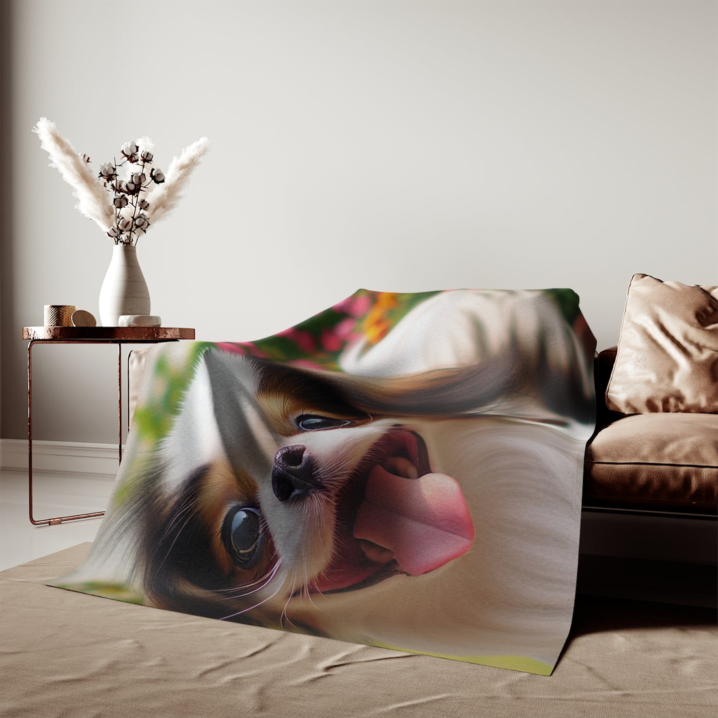 Japanese Chin Sweatshirt Blanket