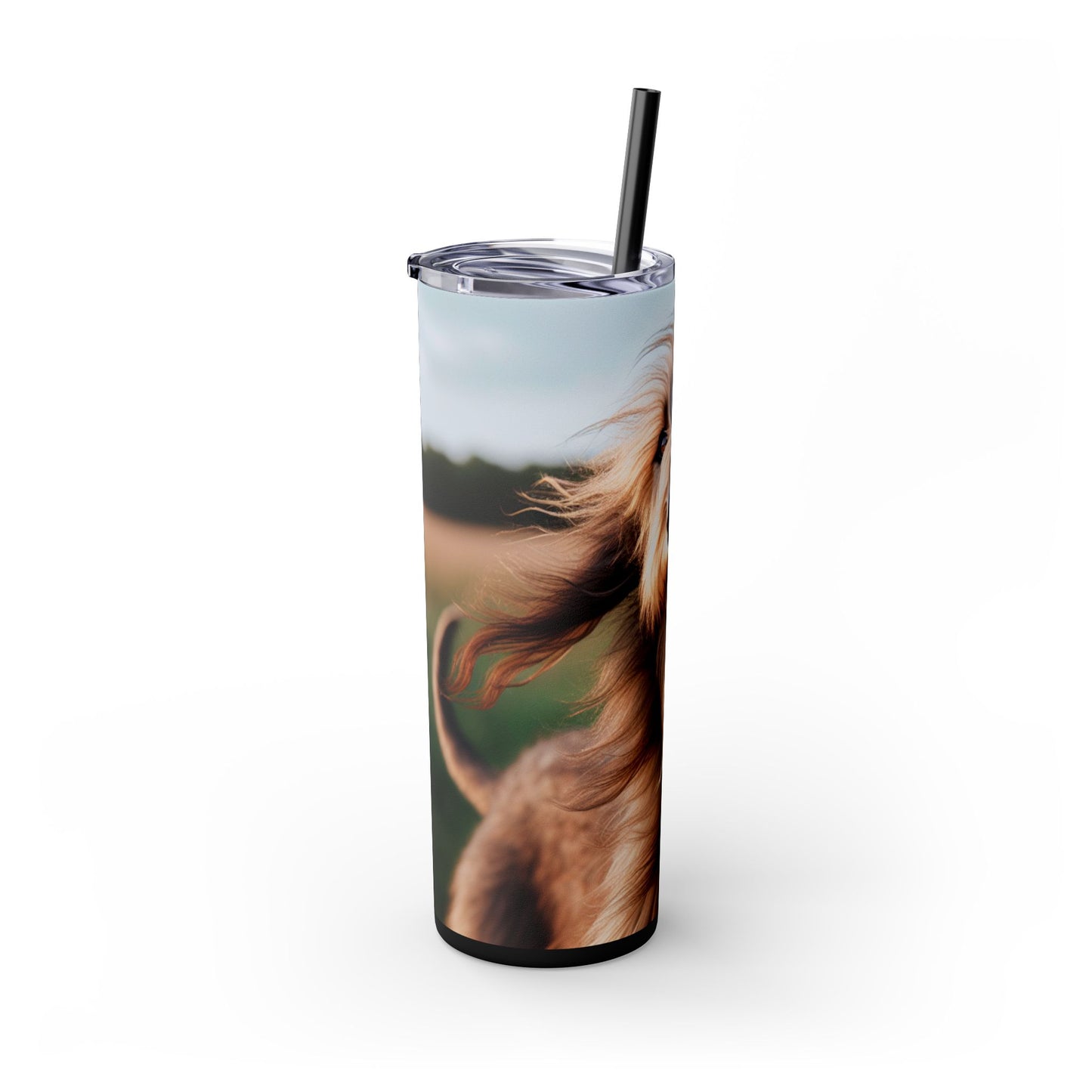 Scottish Deerhound Tumbler with Straw, 20oz