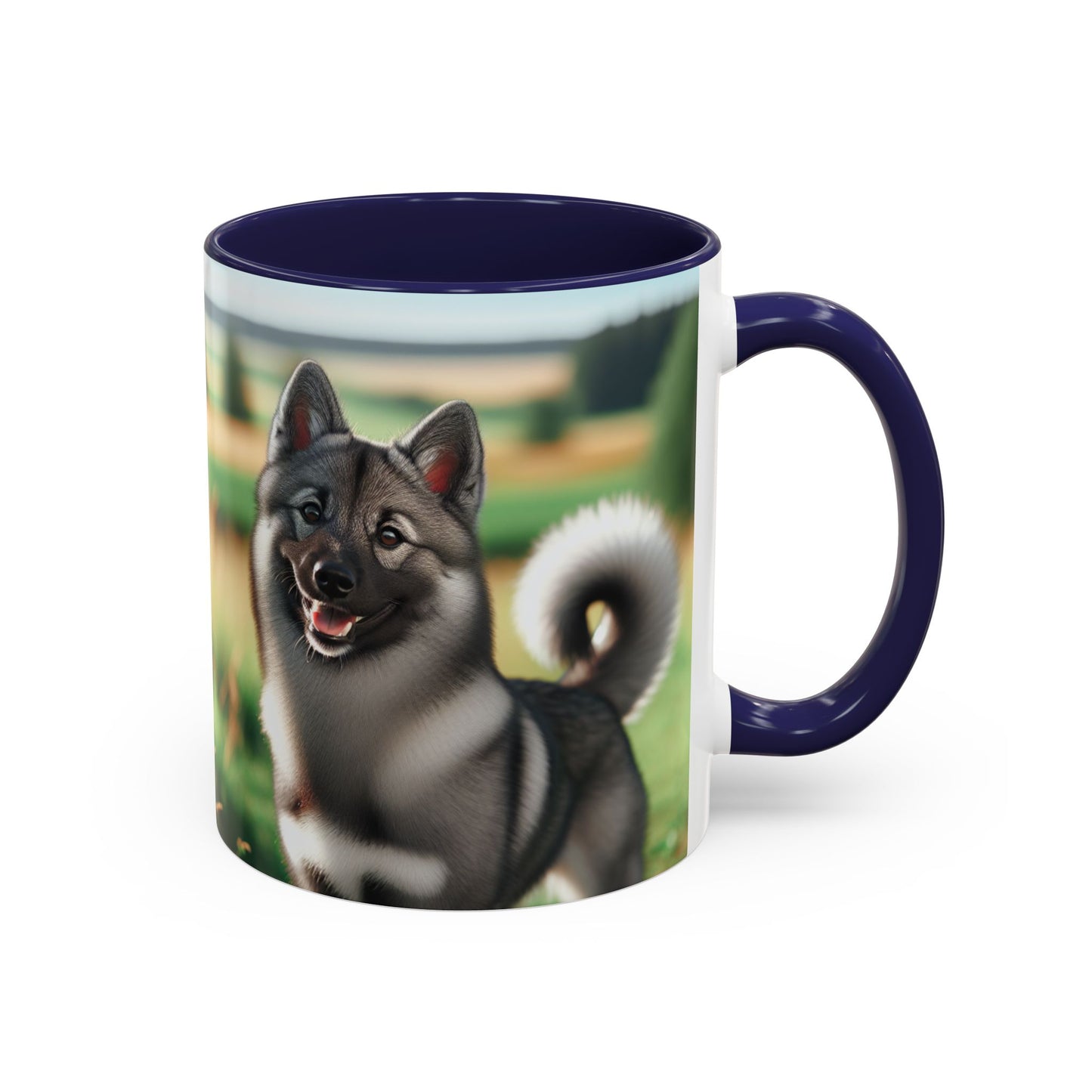 Norwegian Elkhound Accent Coffee Mug - Perfect Gift for Dog Lovers