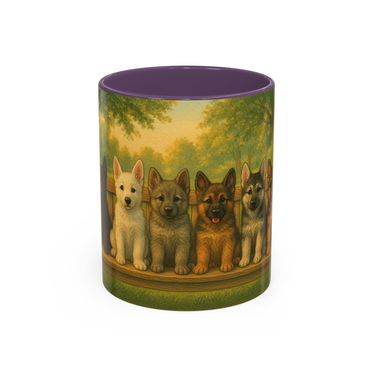 German Shepherd puppies Accent Coffee Mug - Perfect Gift for Dog Lovers