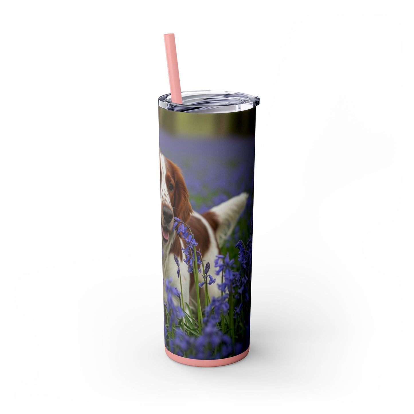 Welsh Springer Spaniel Skinny Tumbler with Straw, 20oz
