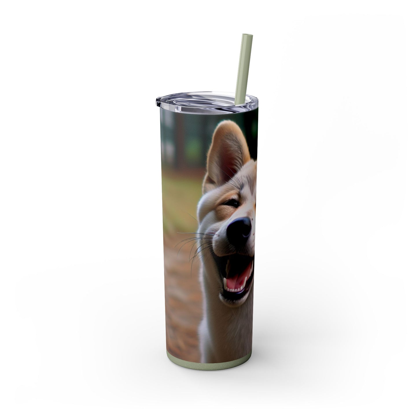 Korean Jindo Dog Tumbler with Straw, 20oz
