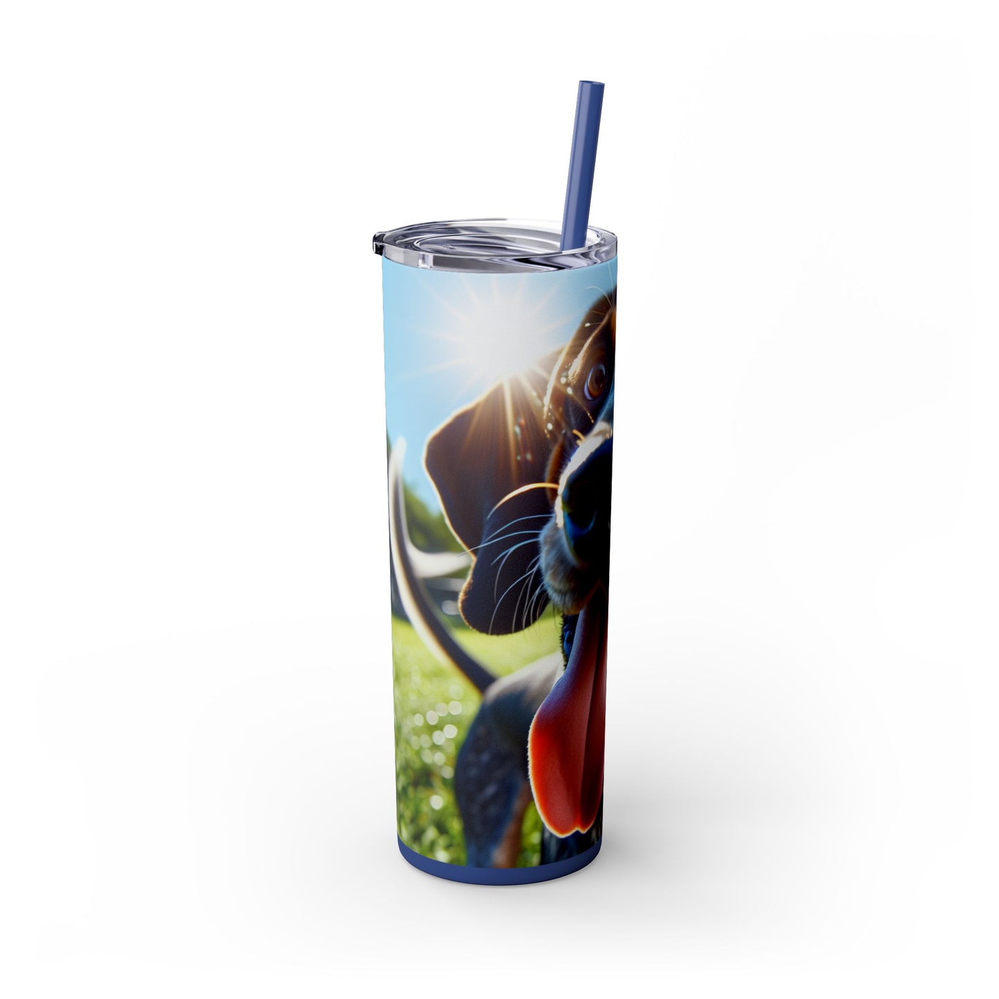 Bluetick Coonhound Tumbler with Straw, 20oz
