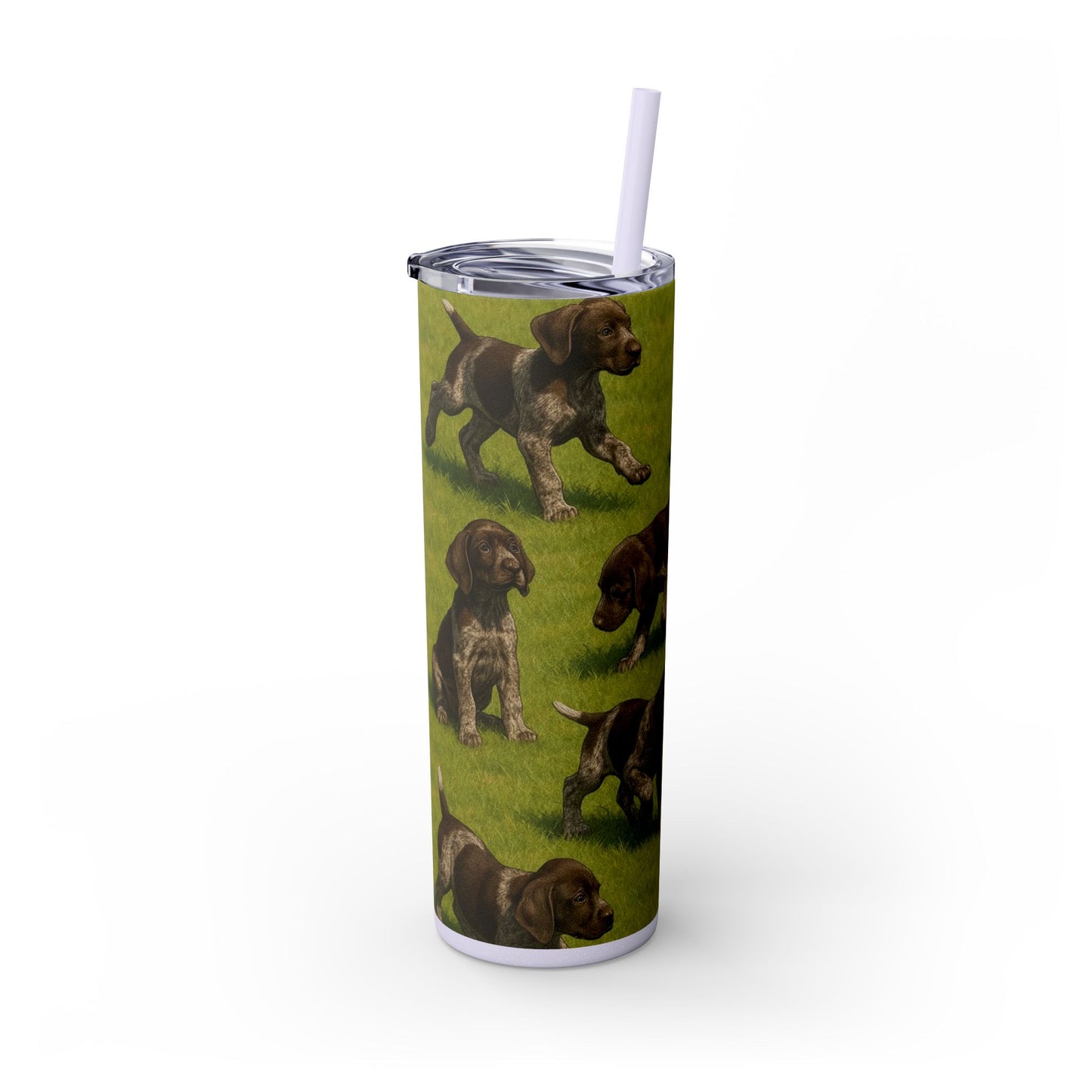 German Shorthaired Pointer puppies Tumbler with Straw, 20oz