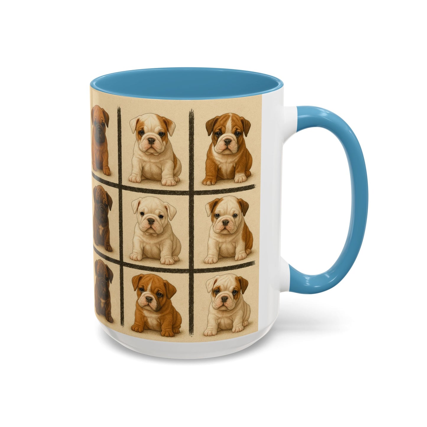 Bulldog puppies Accent Coffee Mug - Perfect Gift for Dog Lovers