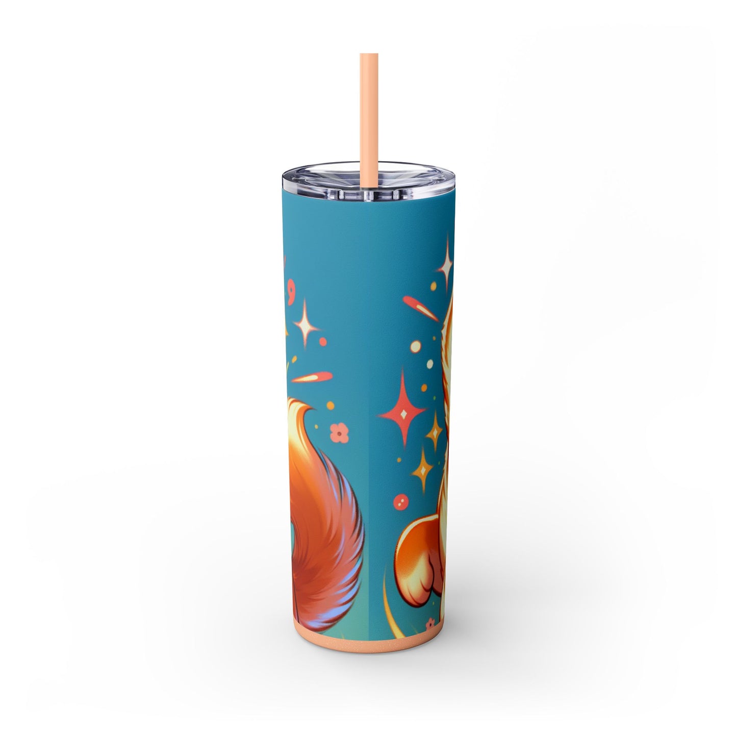 Shiba Inu Skinny Tumbler with Straw, 20oz