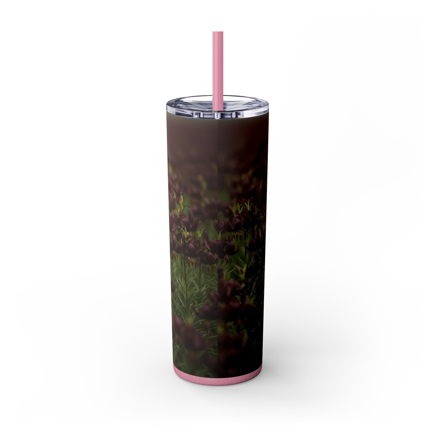American Eskimo Dog Skinny Tumbler with Straw, 20oz