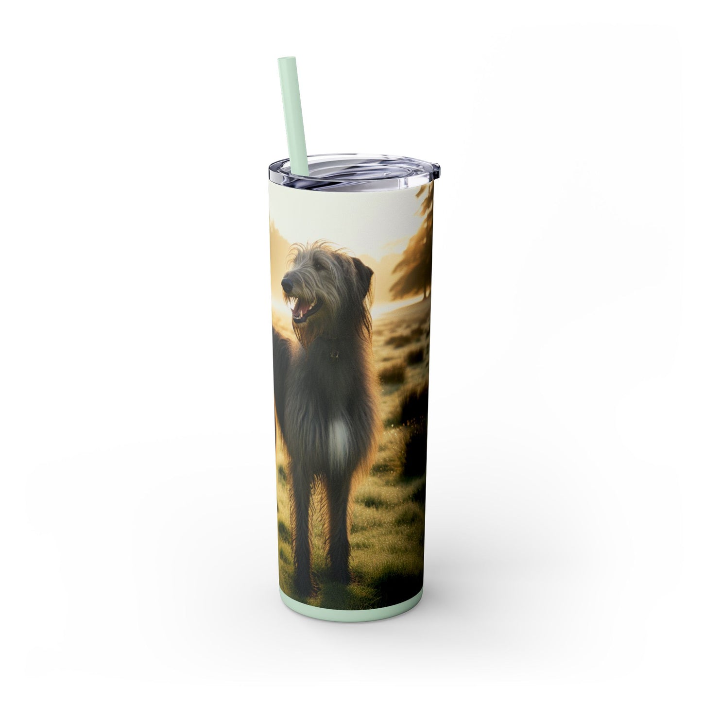 Scottish Deerhound Tumbler with Straw, 20oz