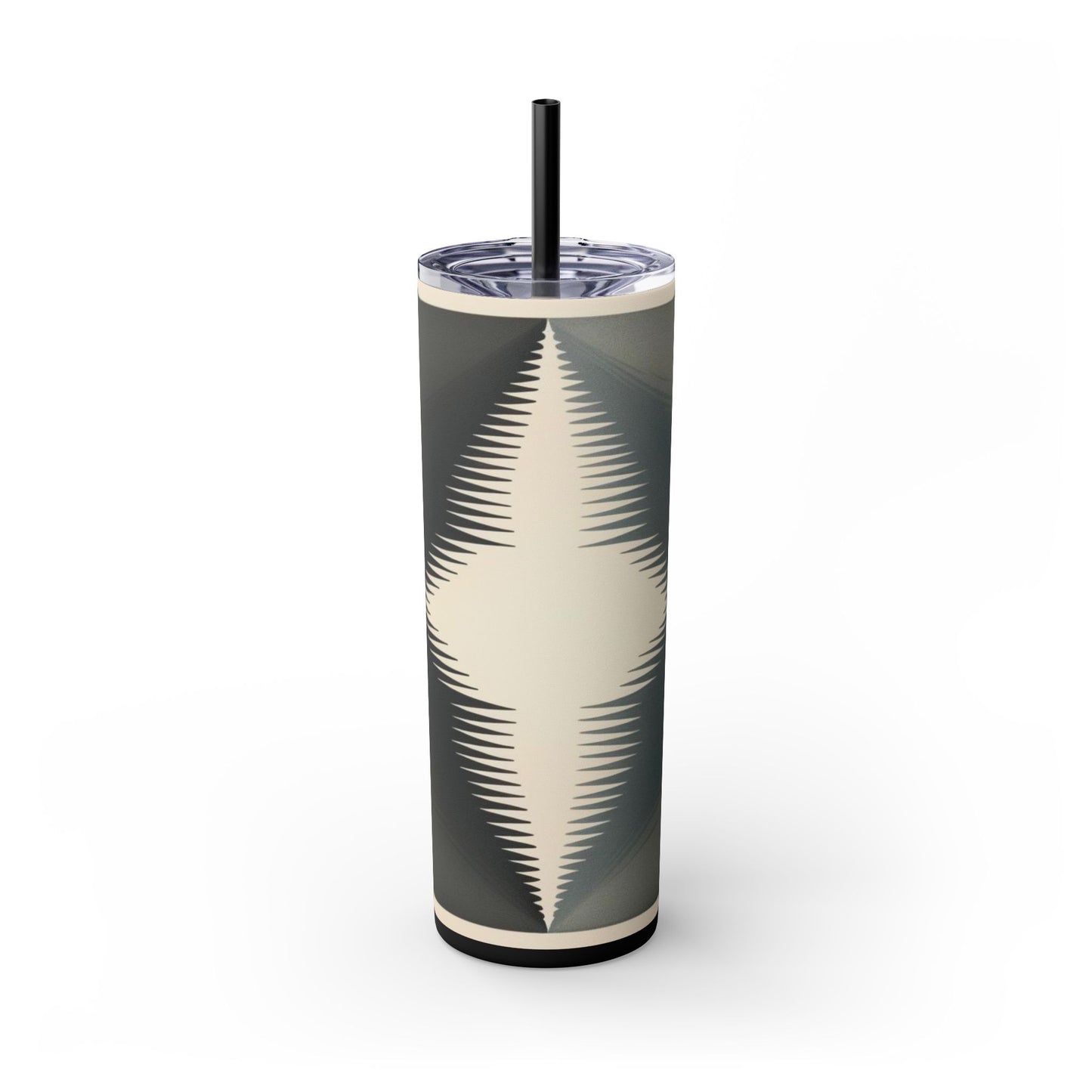 Optical Illusion Skinny Tumbler with Straw, 20oz