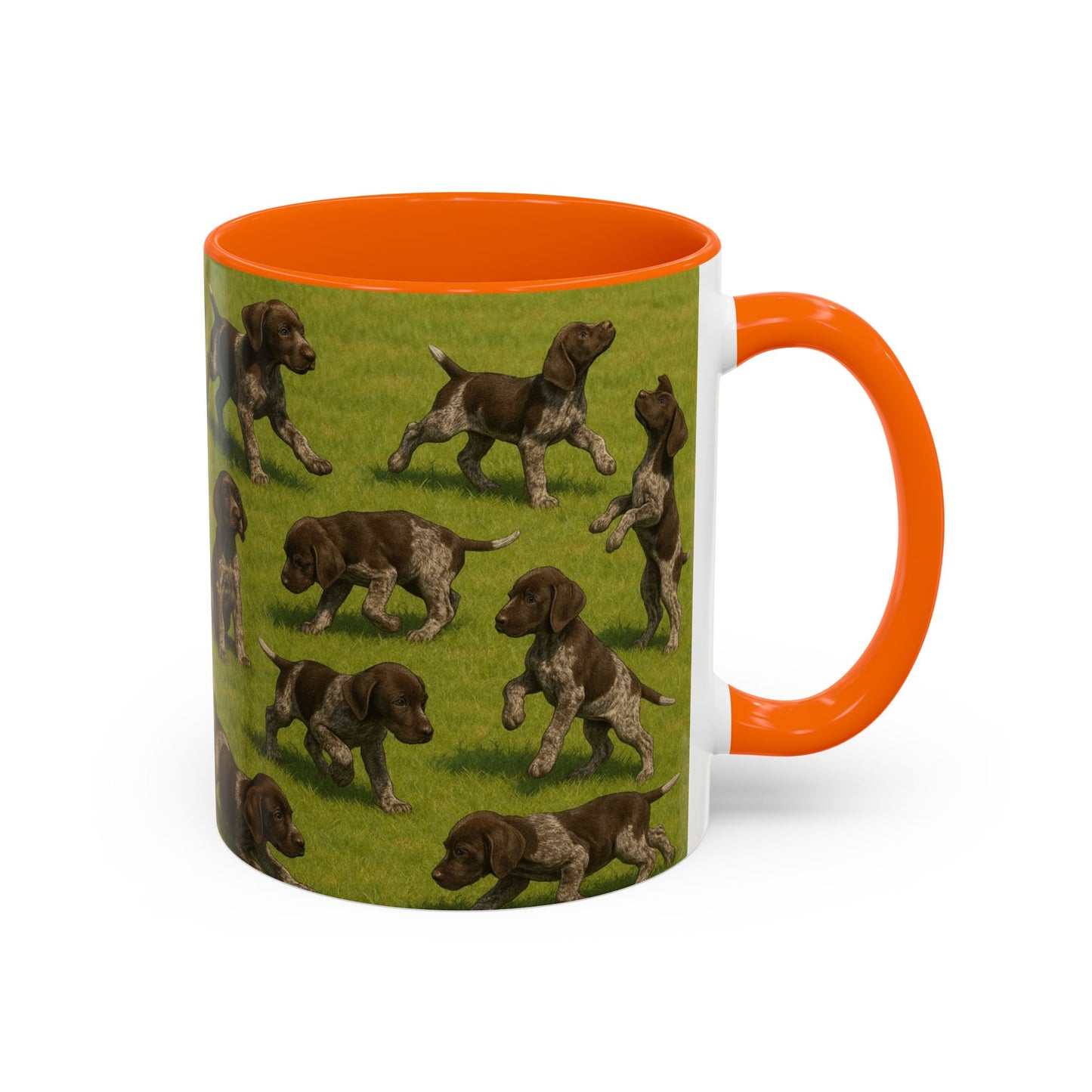 German Shorthaired Pointer puppies Accent Coffee Mug - Perfect Gift for Dog Lovers