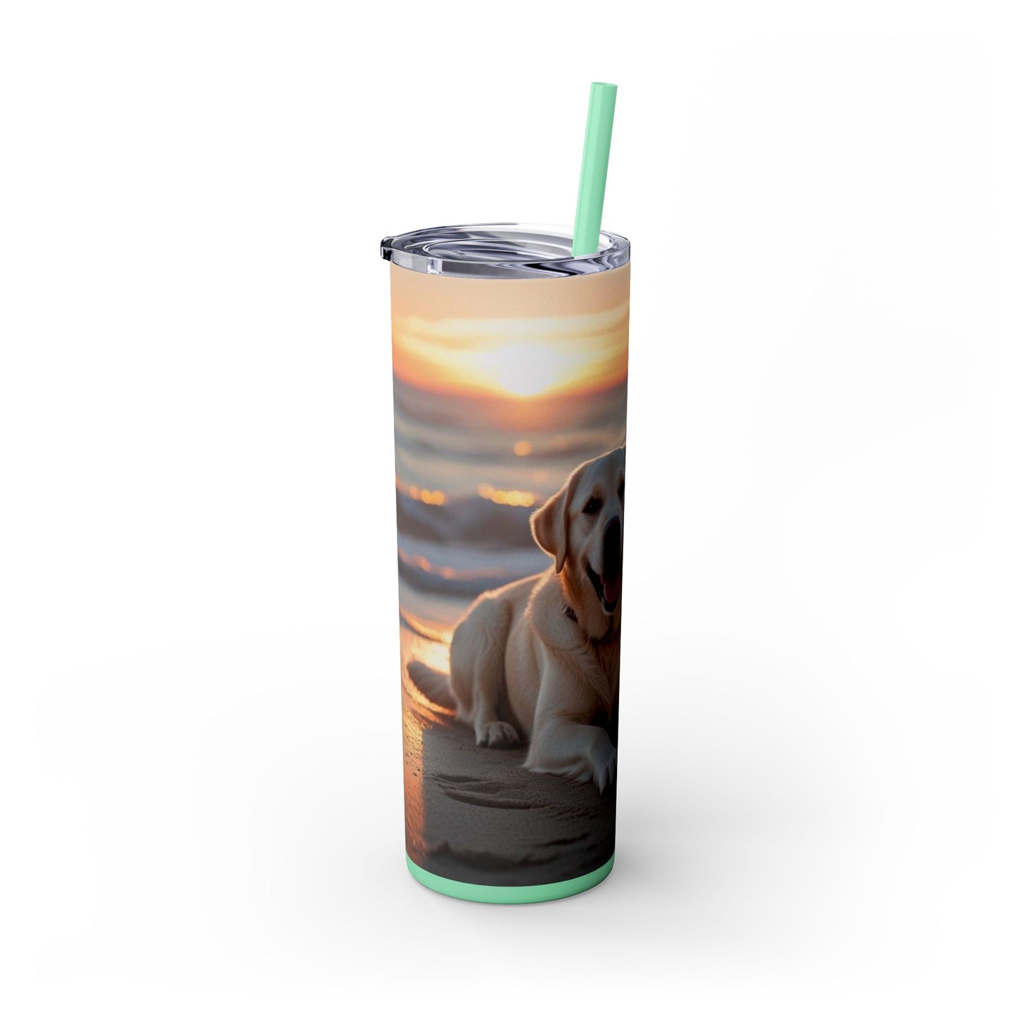 Labrador Retriever Love Skinny Tumbler with Straw, 20oz