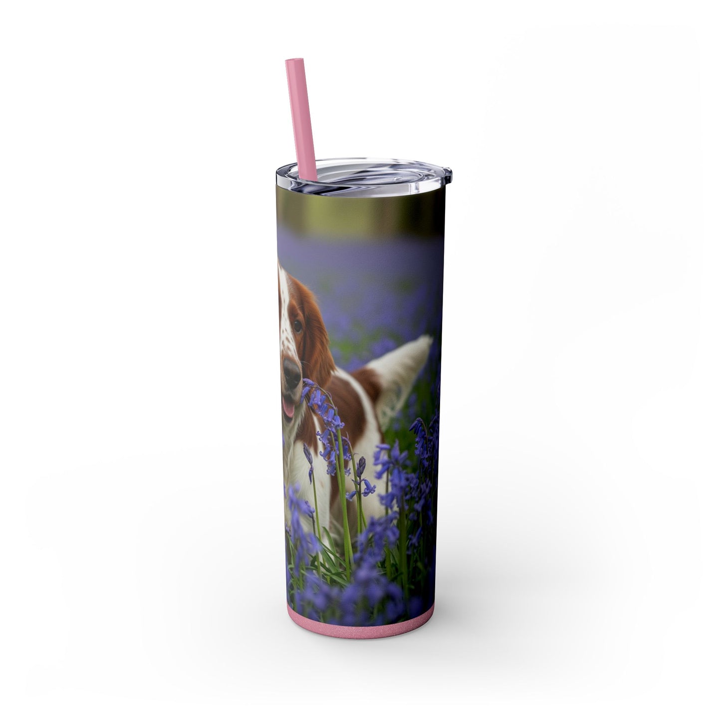 Welsh Springer Spaniel Skinny Tumbler with Straw, 20oz