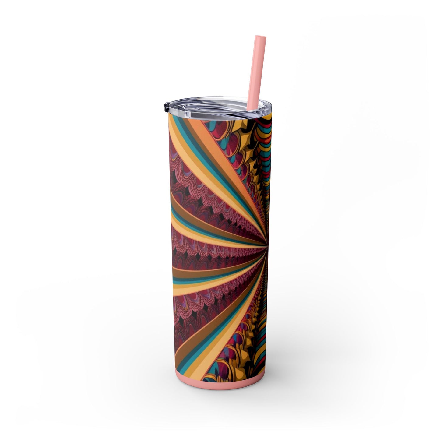 Optical Illusion Skinny Tumbler with Straw, 20oz