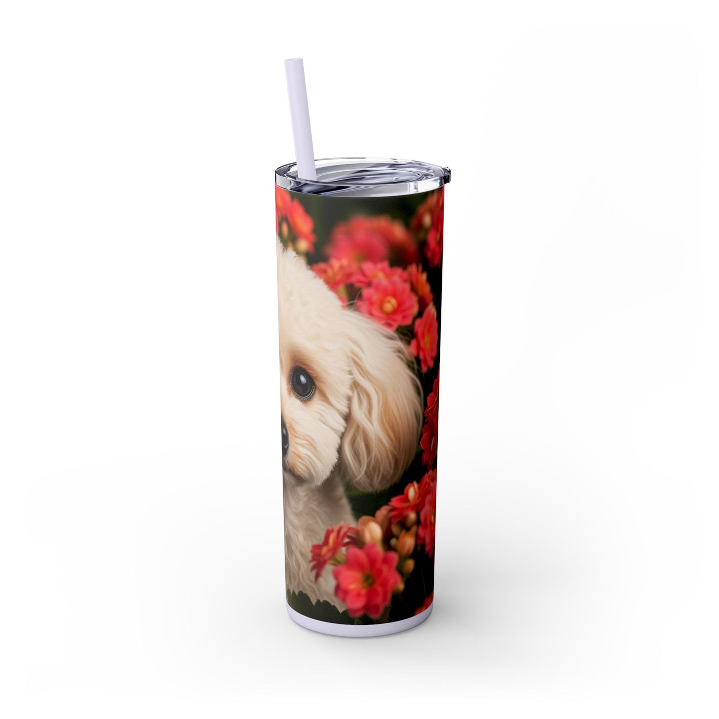 Miniature Poodle Tumbler with Straw, 20oz