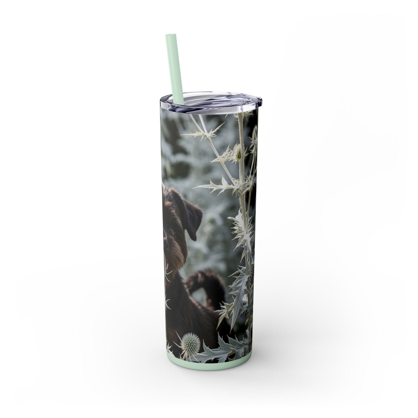 Affenpinscher Skinny Tumbler with Straw, 20oz