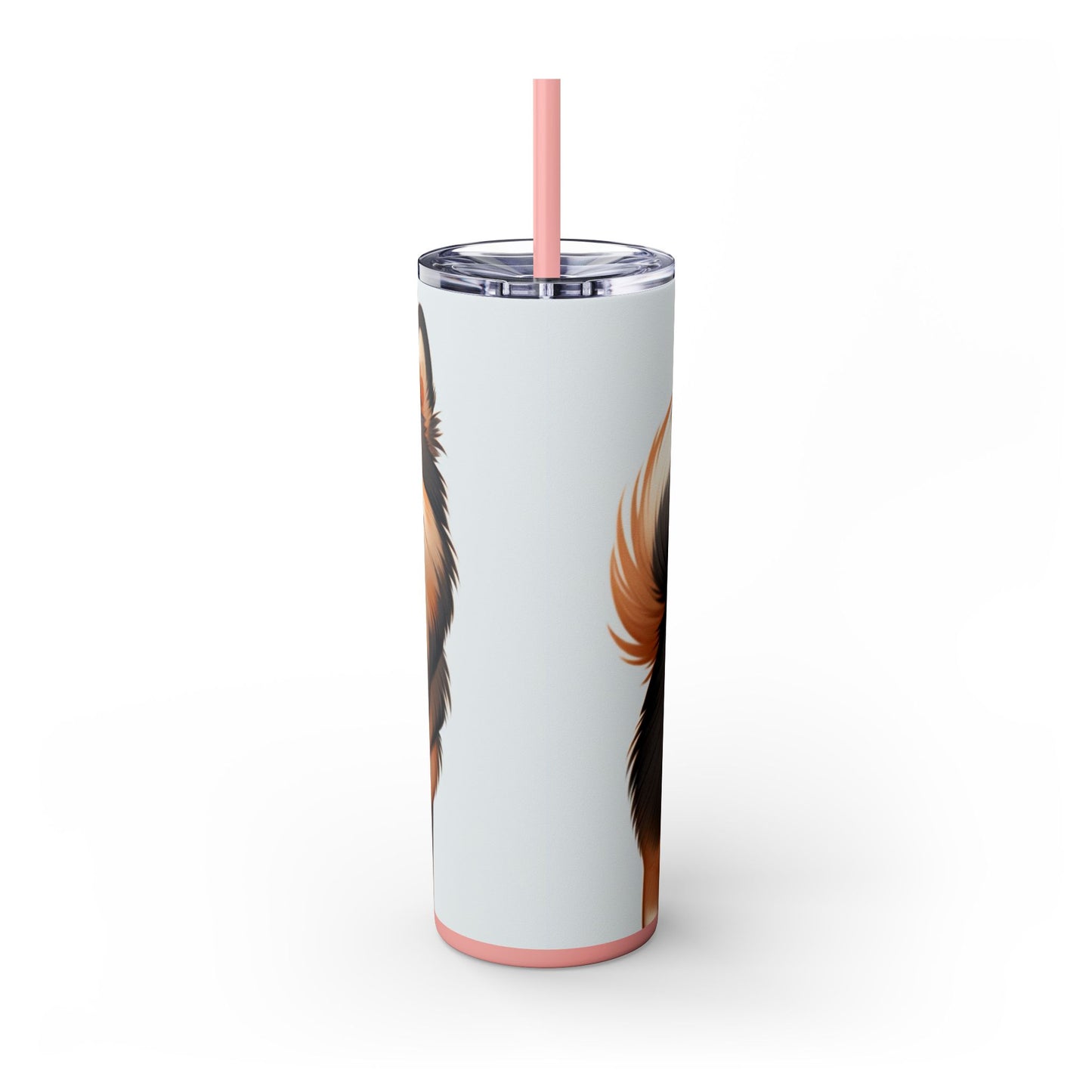 Swedish Vallhund Skinny Tumbler with Straw, 20oz