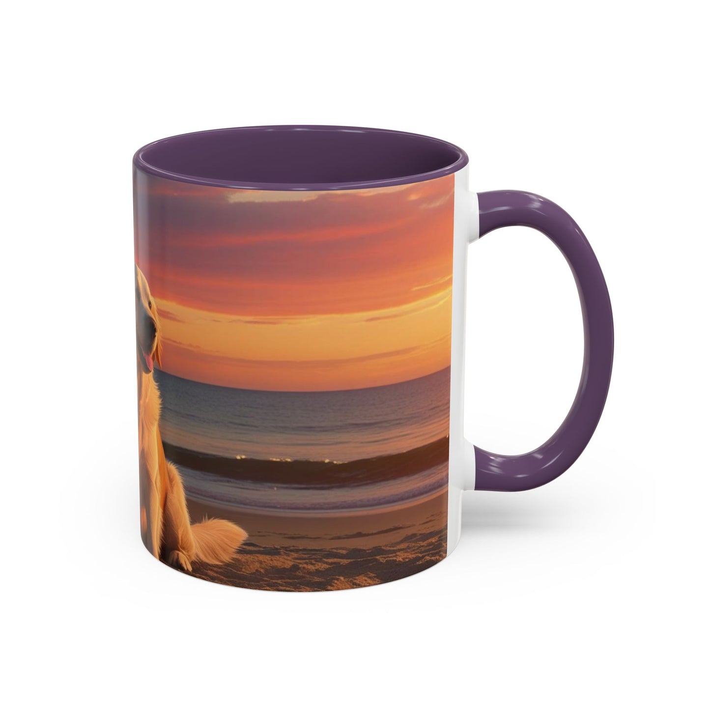 Golden Retriever Love Accent Coffee Mug - Perfect Gift for Dog Lovers