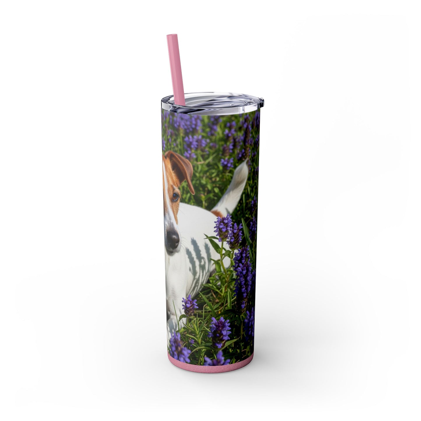 Jack Russell Terrier Tumbler with Straw, 20oz