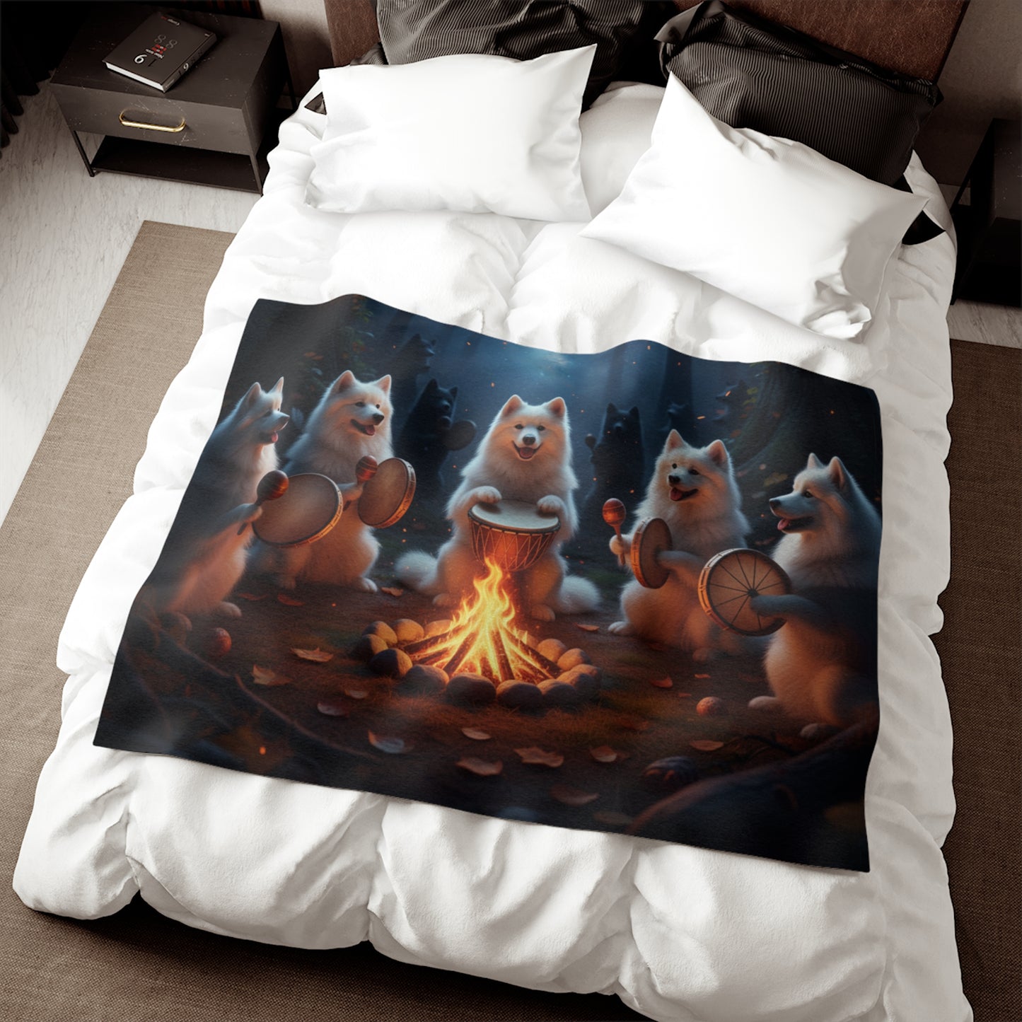 American Eskimo Dog Sweatshirt Blanket