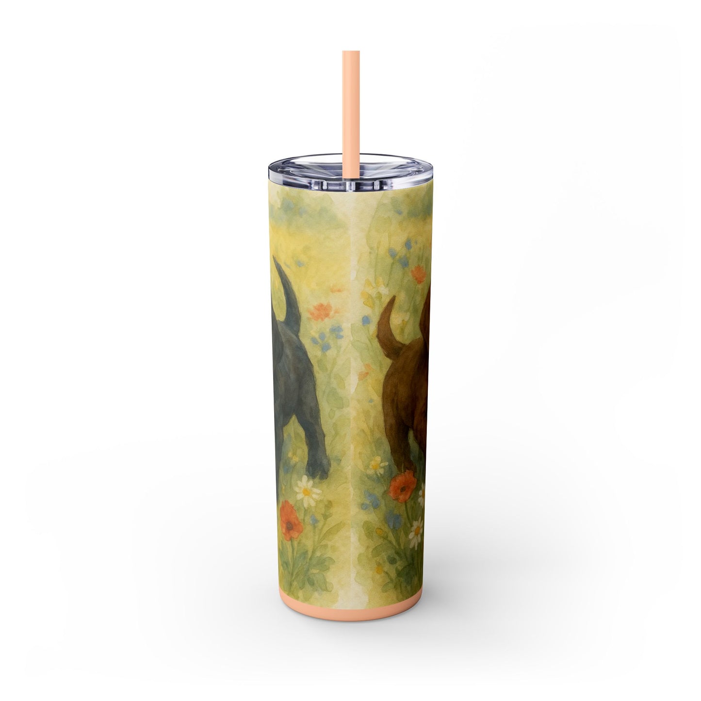 Labrador Retriever puppies Tumbler with Straw, 20oz