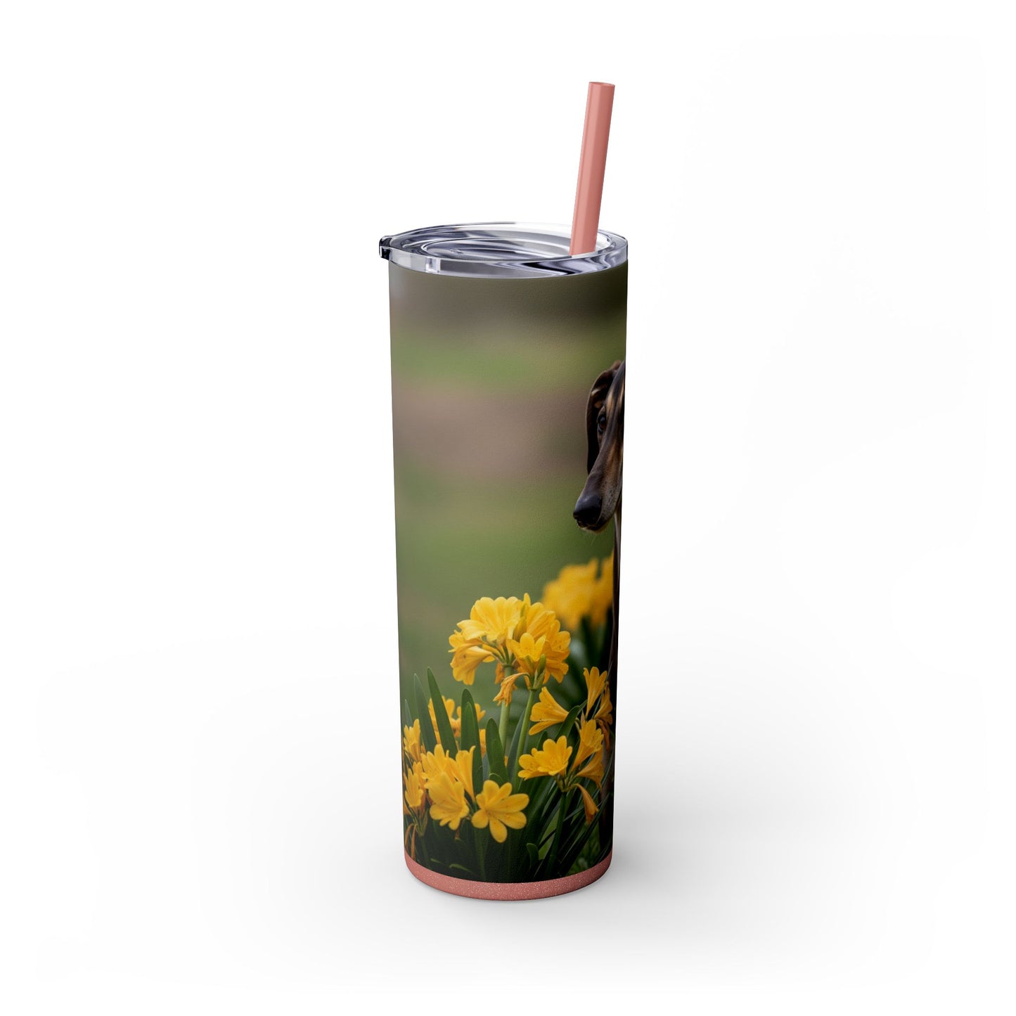 Sloughi Skinny Tumbler with Straw, 20oz