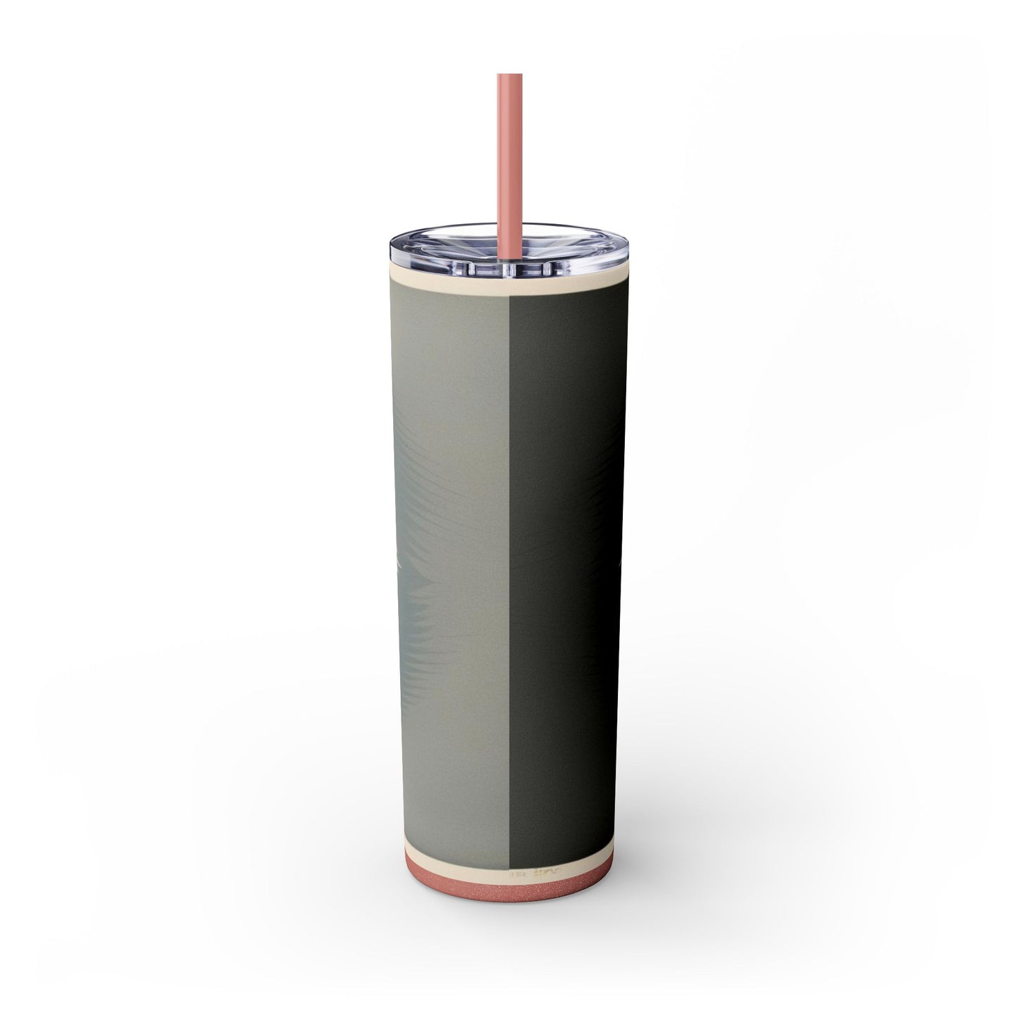 Optical Illusion Skinny Tumbler with Straw, 20oz