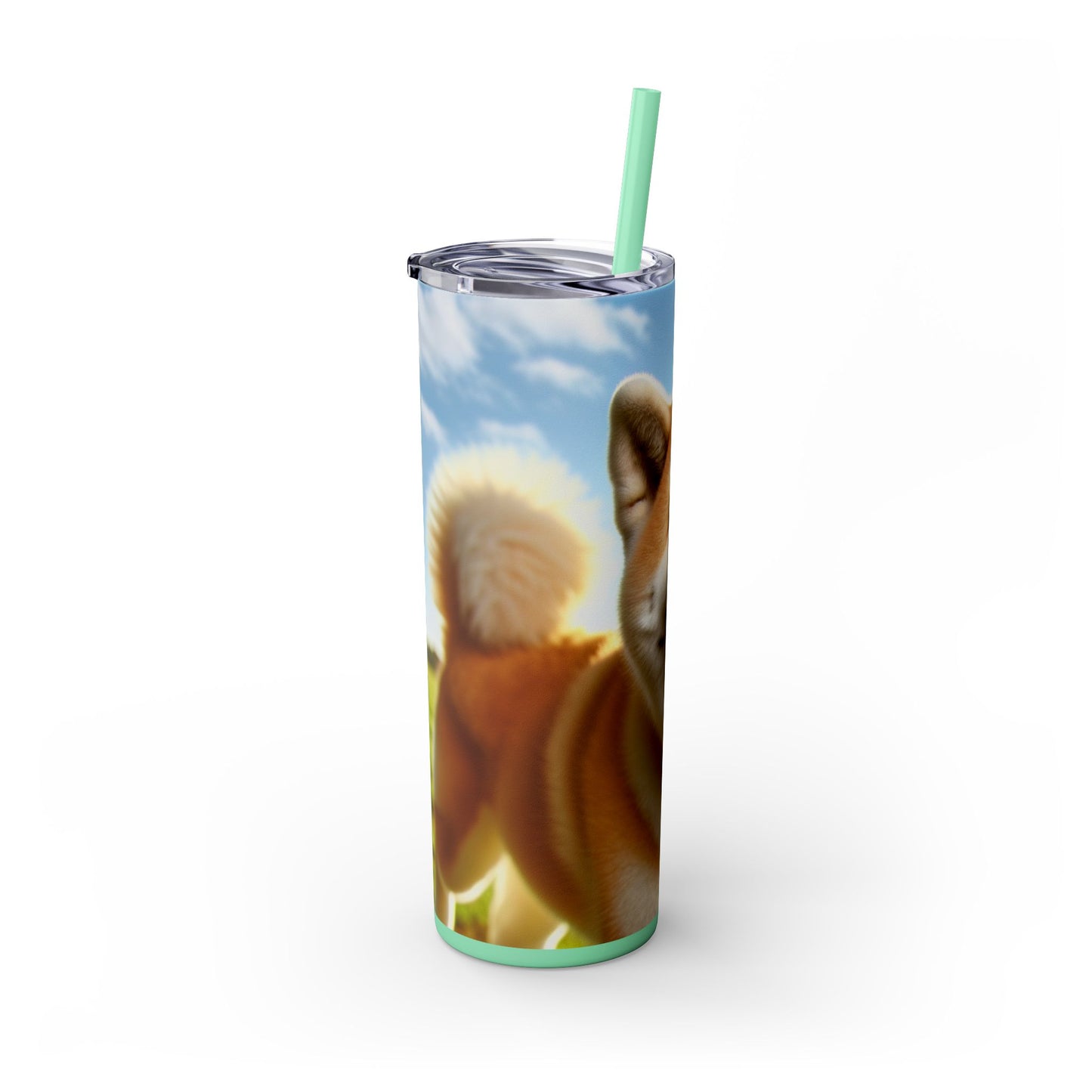 Akita Skinny Tumbler with Straw, 20oz
