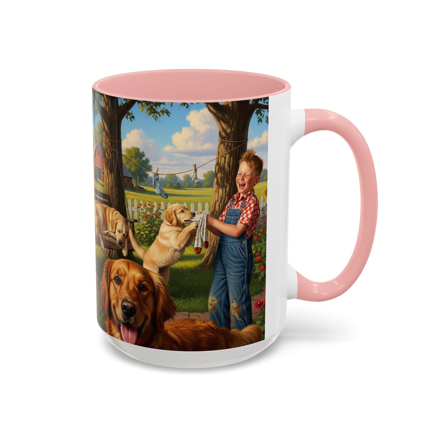 Golden Retriever Accent Coffee Mug - Perfect Gift for Dog Lovers