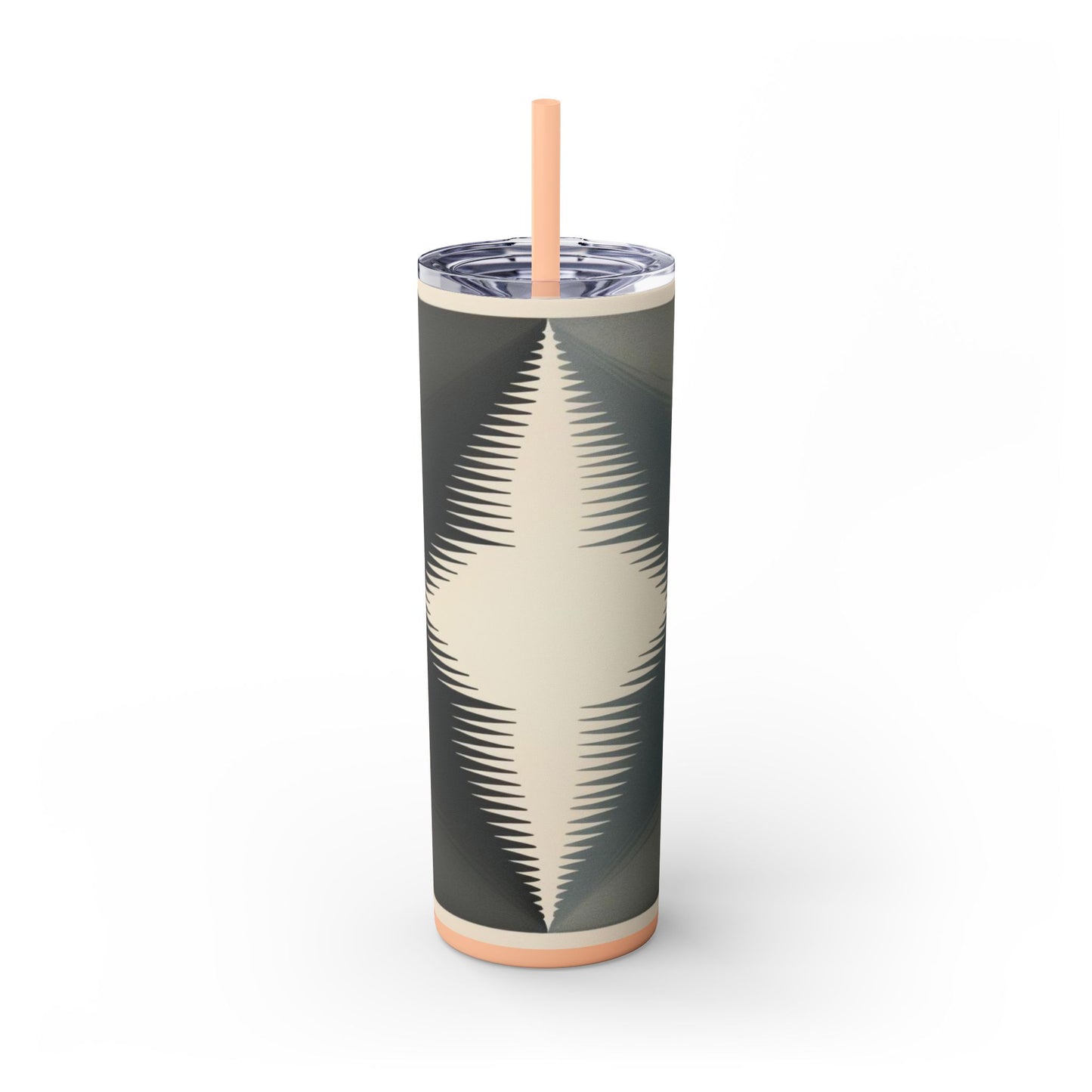 Optical Illusion Skinny Tumbler with Straw, 20oz