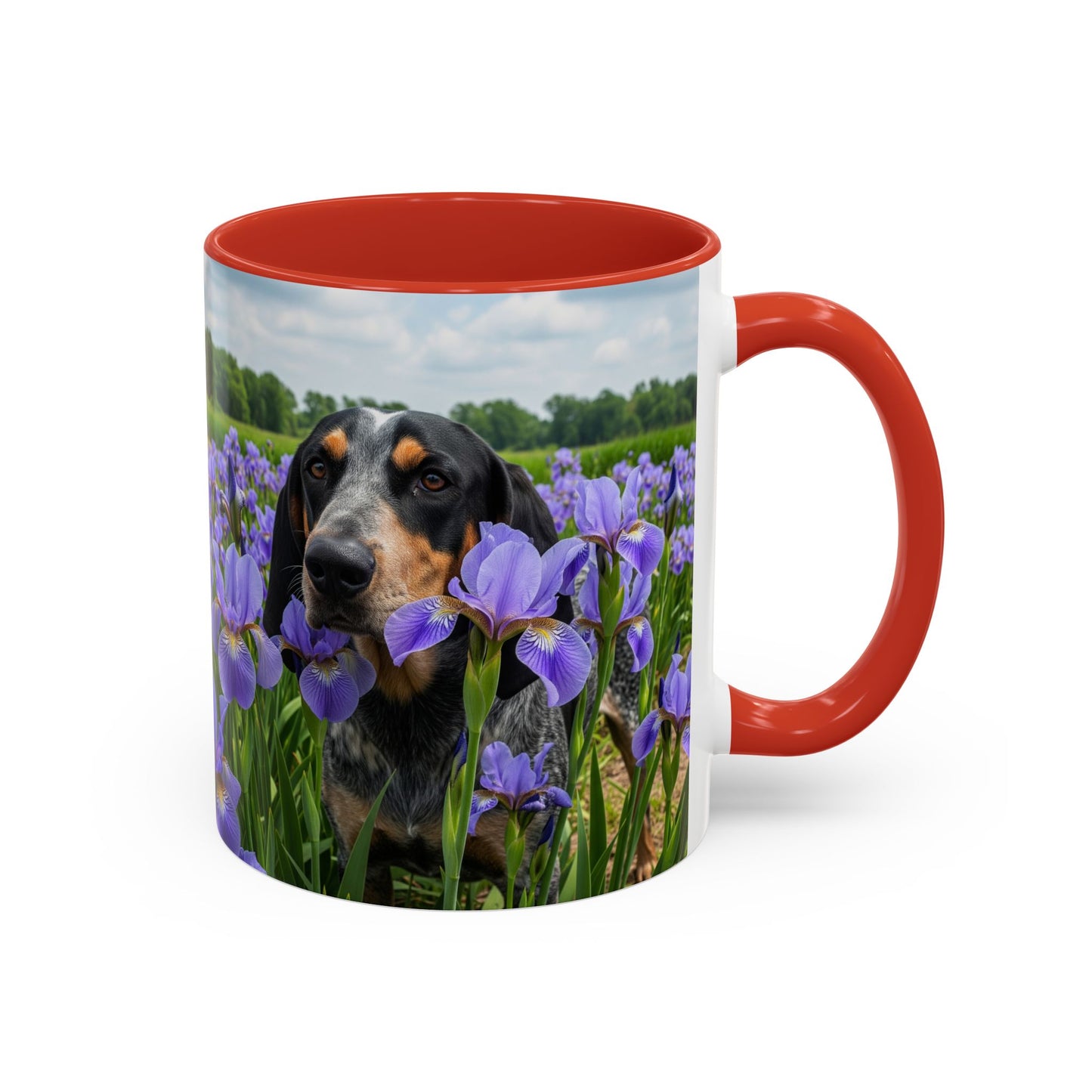 Bluetick Coonhound Accent Coffee Mug - Perfect Gift for Dog Lovers