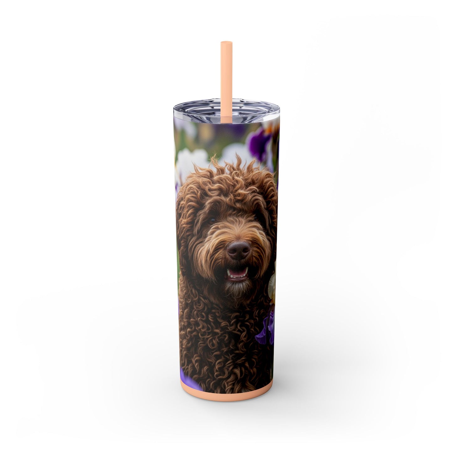 Barbet Skinny Tumbler with Straw, 20oz