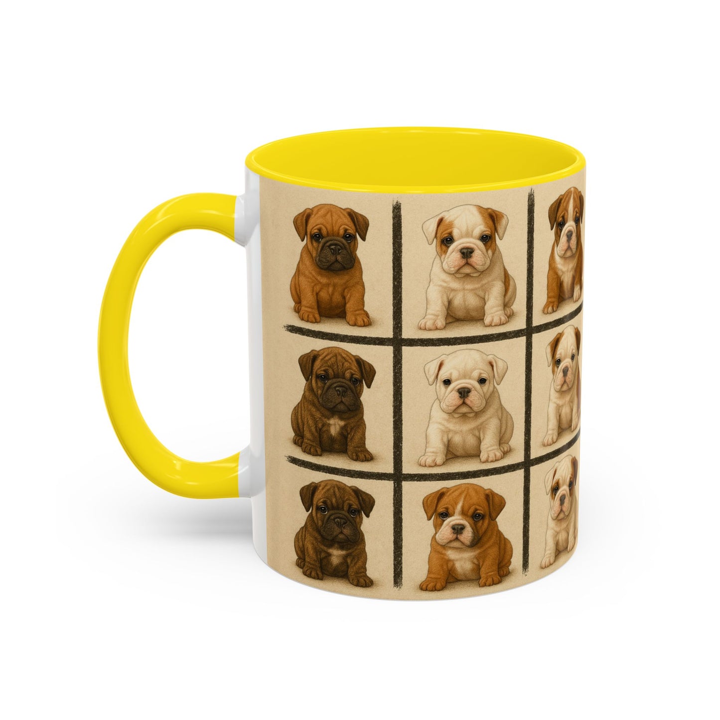 Bulldog puppies Accent Coffee Mug - Perfect Gift for Dog Lovers