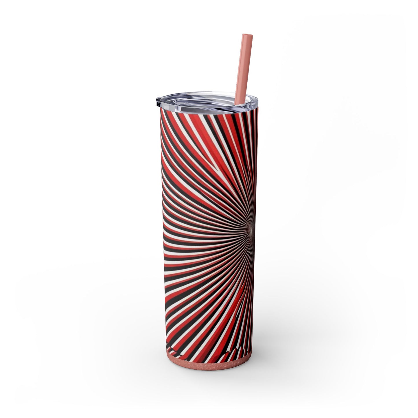 Optical Illusion Skinny Tumbler with Straw, 20oz