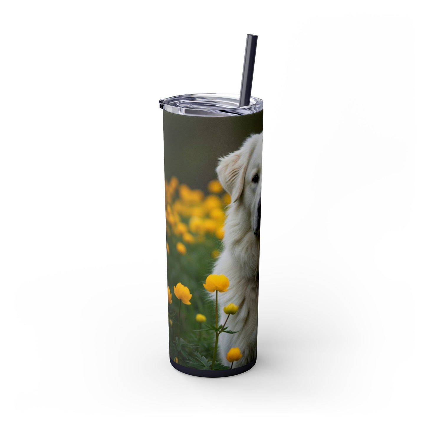 Romanian Mioritic Shepherd Dog Tumbler with Straw, 20oz