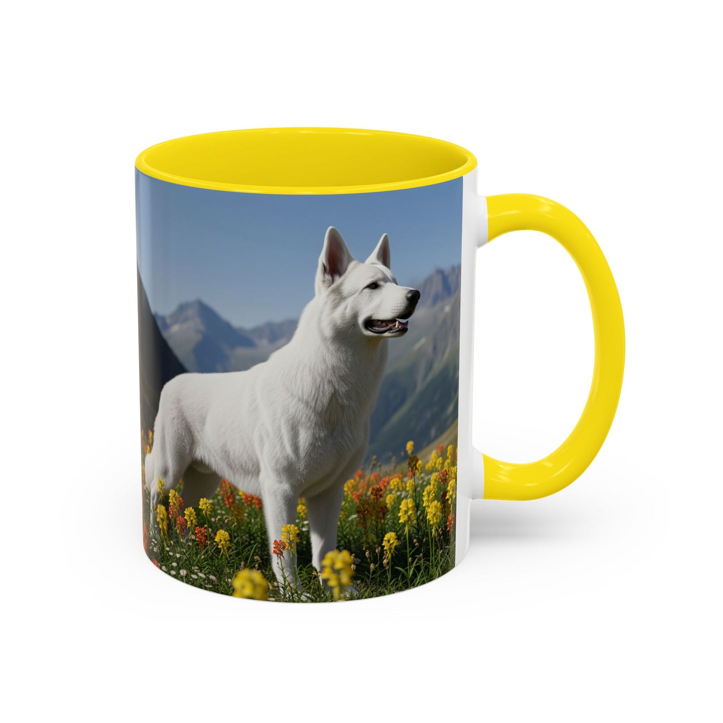 White Swiss Shepherd Dog Accent Coffee Mug - Perfect Gift for Dog Lovers