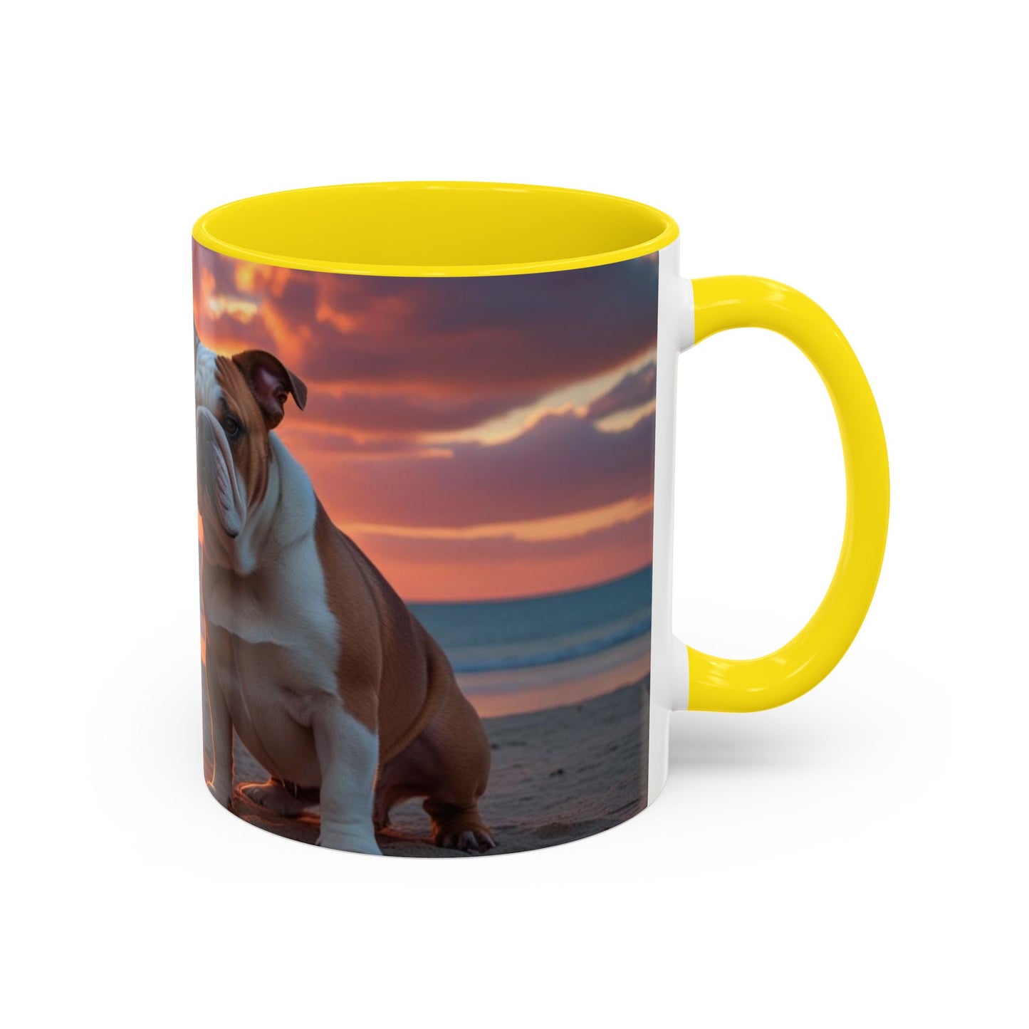 Bulldog Love Accent Coffee Mug - Perfect Gift for Dog Lovers