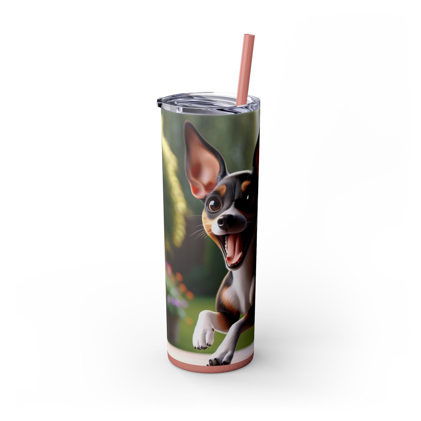 Rat Terrier Tumbler with Straw, 20oz