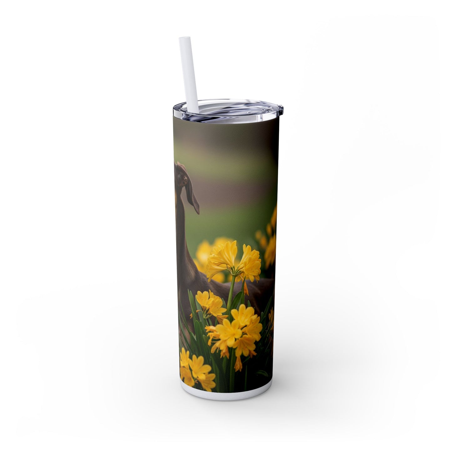 Sloughi Skinny Tumbler with Straw, 20oz