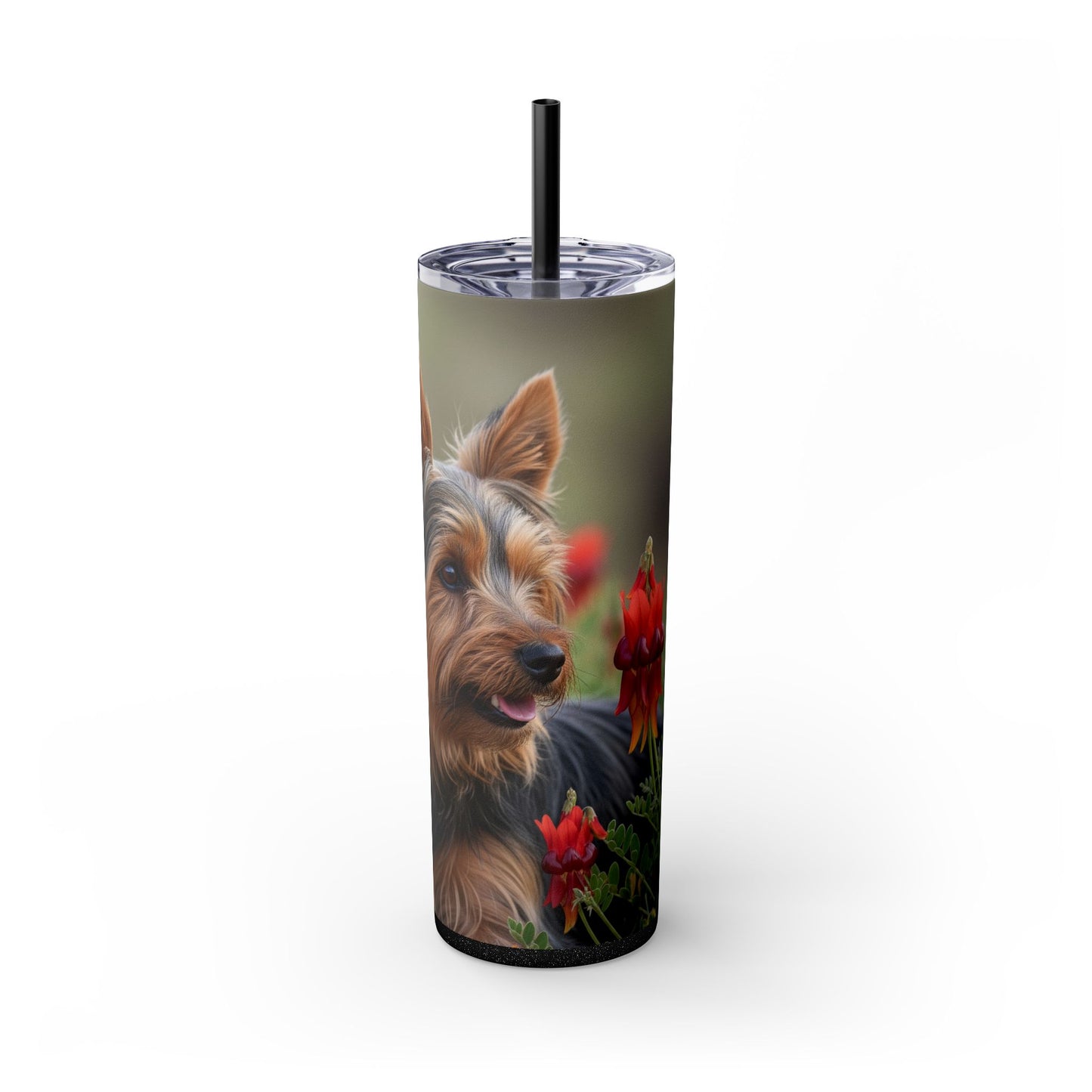 Silky Terrier Tumbler with Straw, 20oz