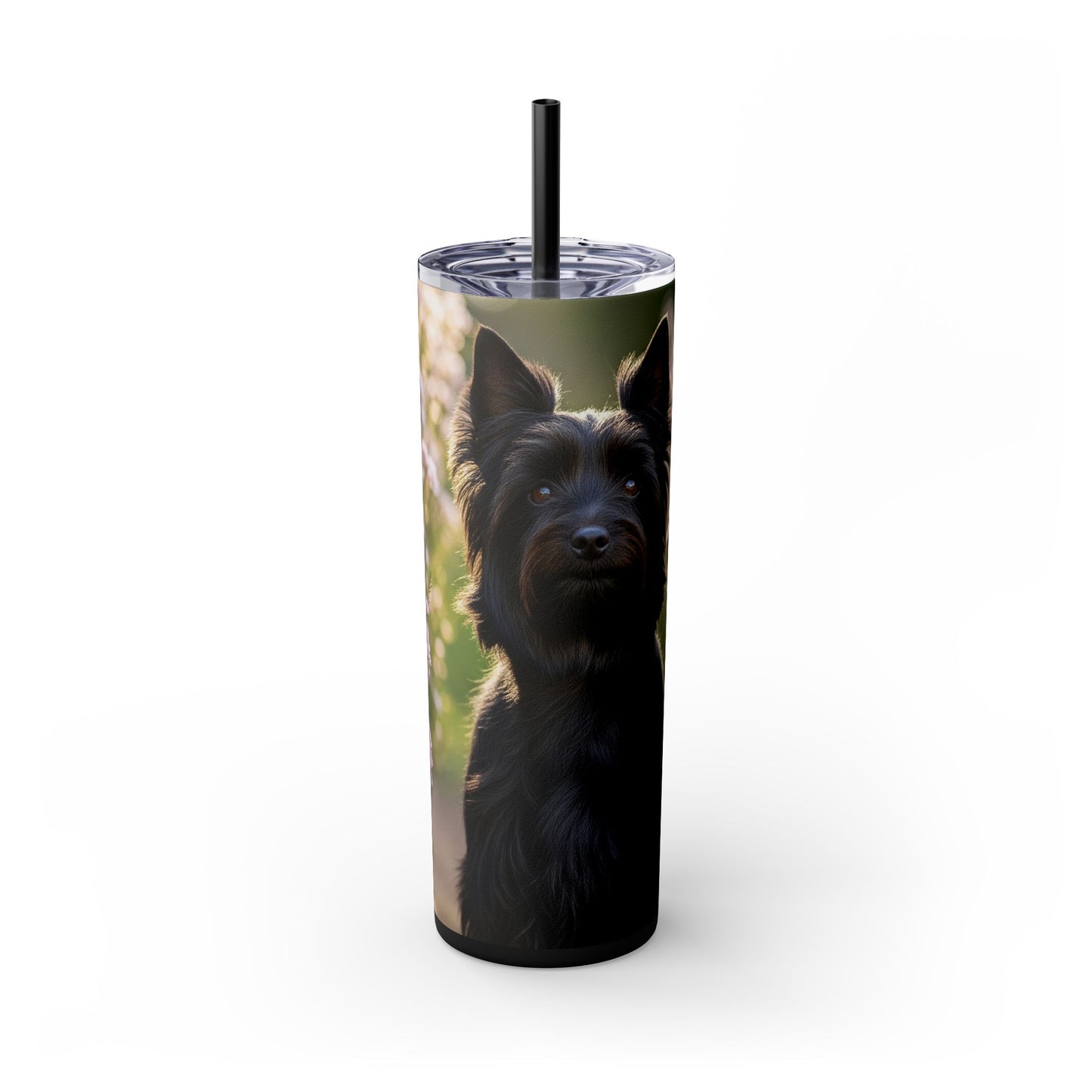 Australian Silky Terrier Tumbler with Straw, 20oz