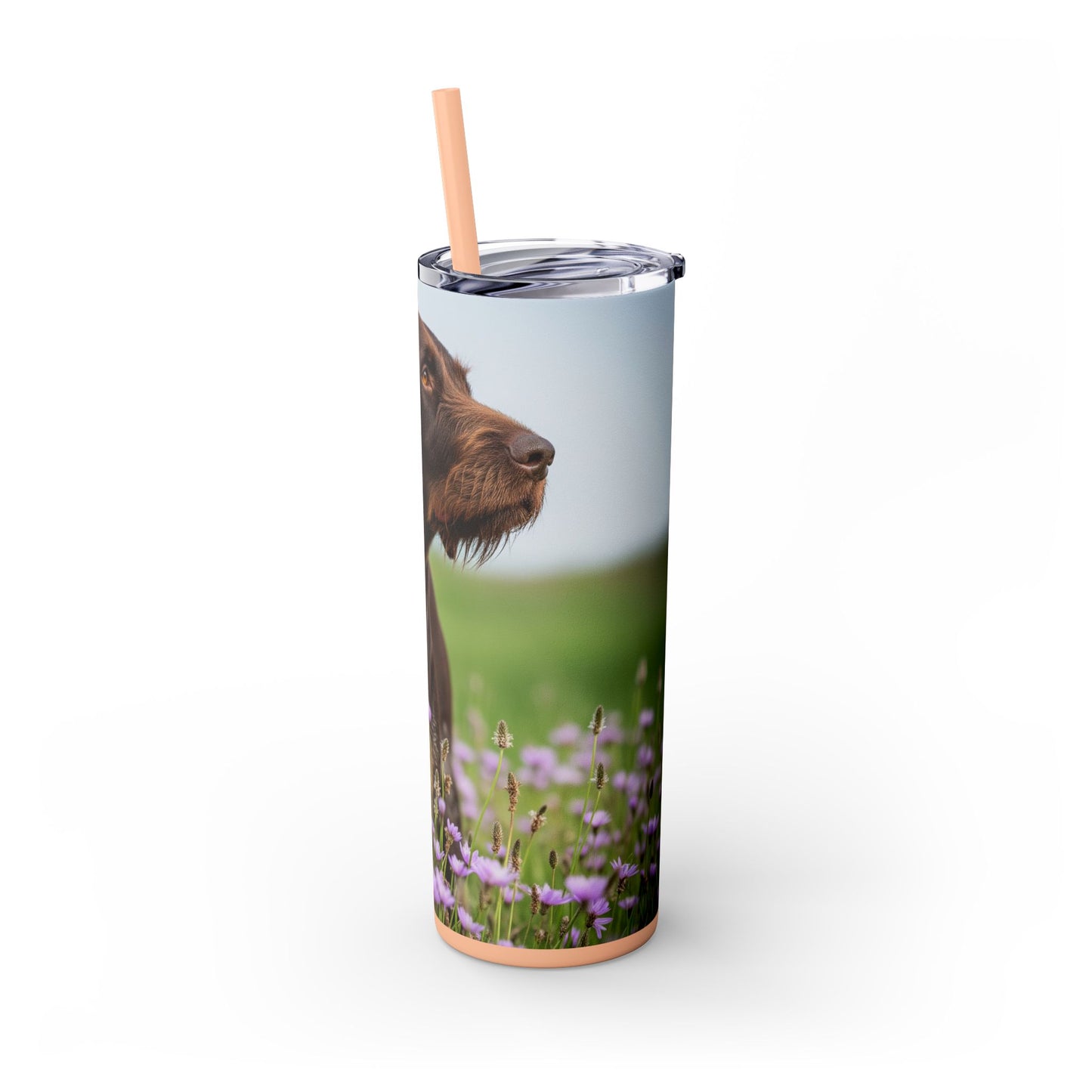 German Wirehaired Pointer Tumbler with Straw, 20oz