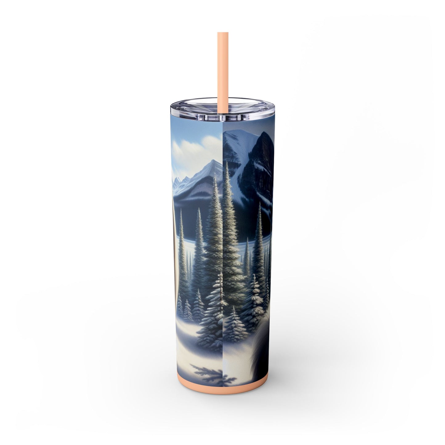 Canadian Eskimo Dog Tumbler with Straw, 20oz