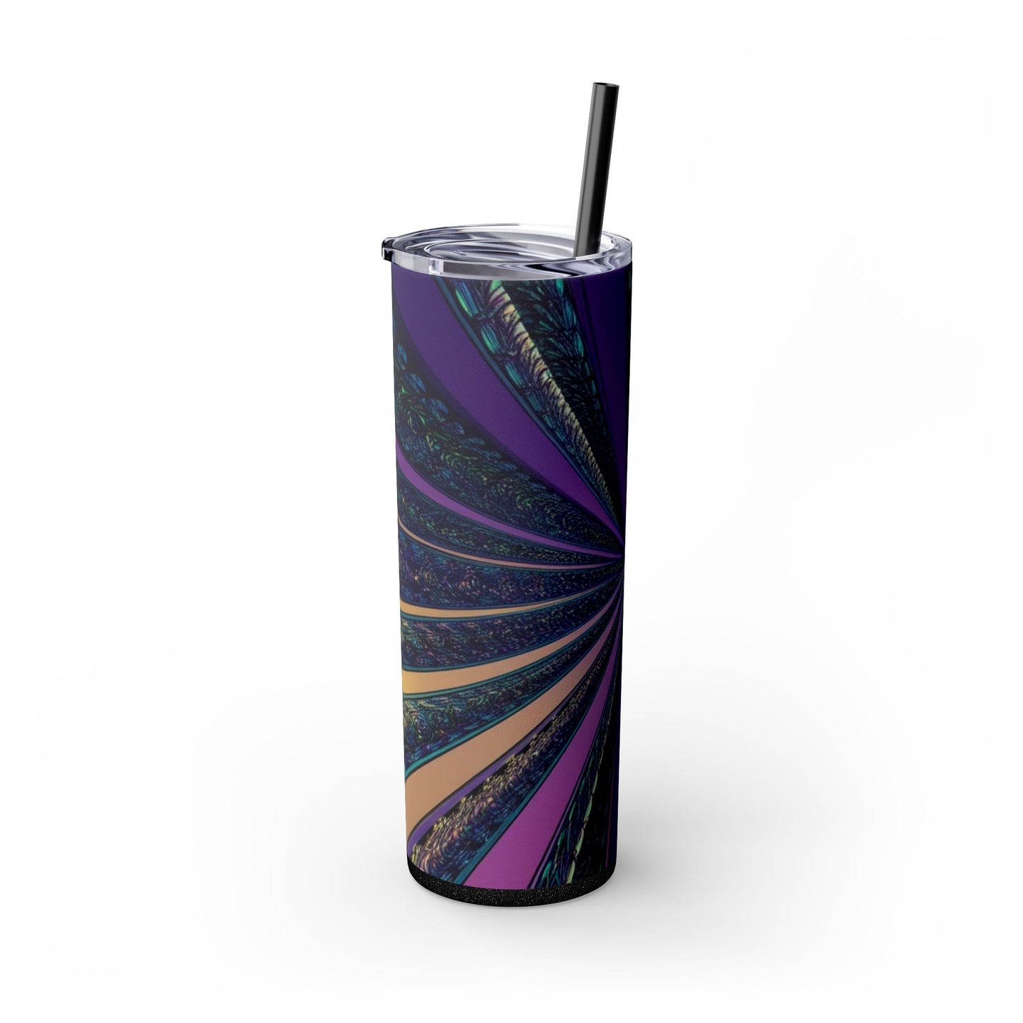 Optical Illusion Skinny Tumbler with Straw, 20oz