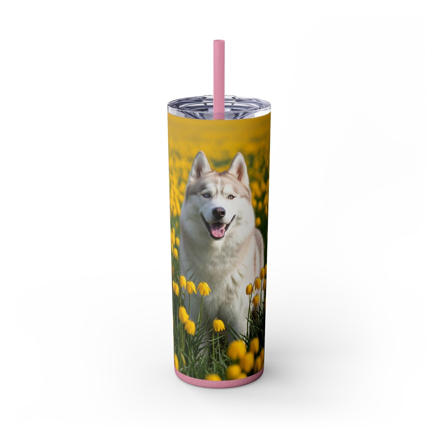 Siberian Husky Tumbler with Straw, 20oz