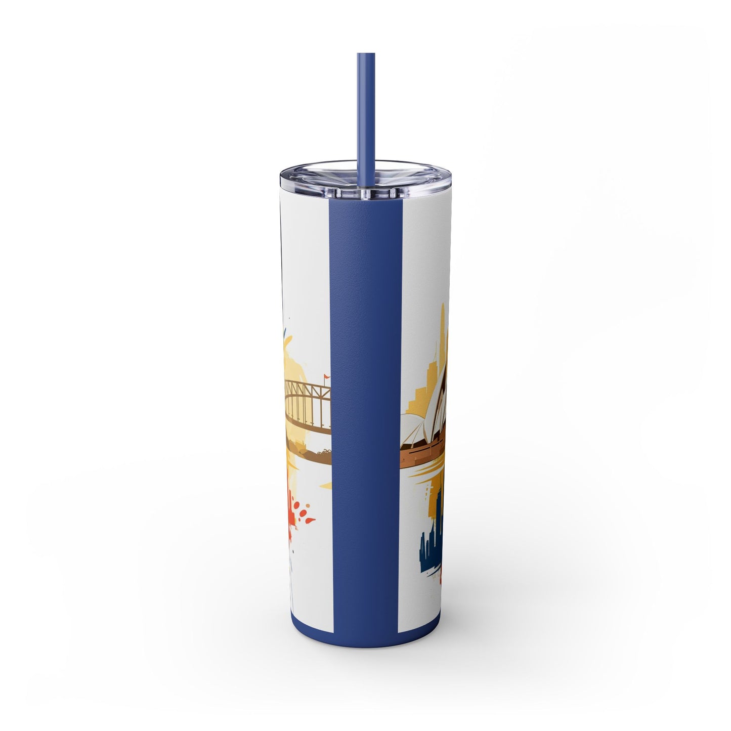 Australian Cattle Dog Skinny Tumbler with Straw, 20oz