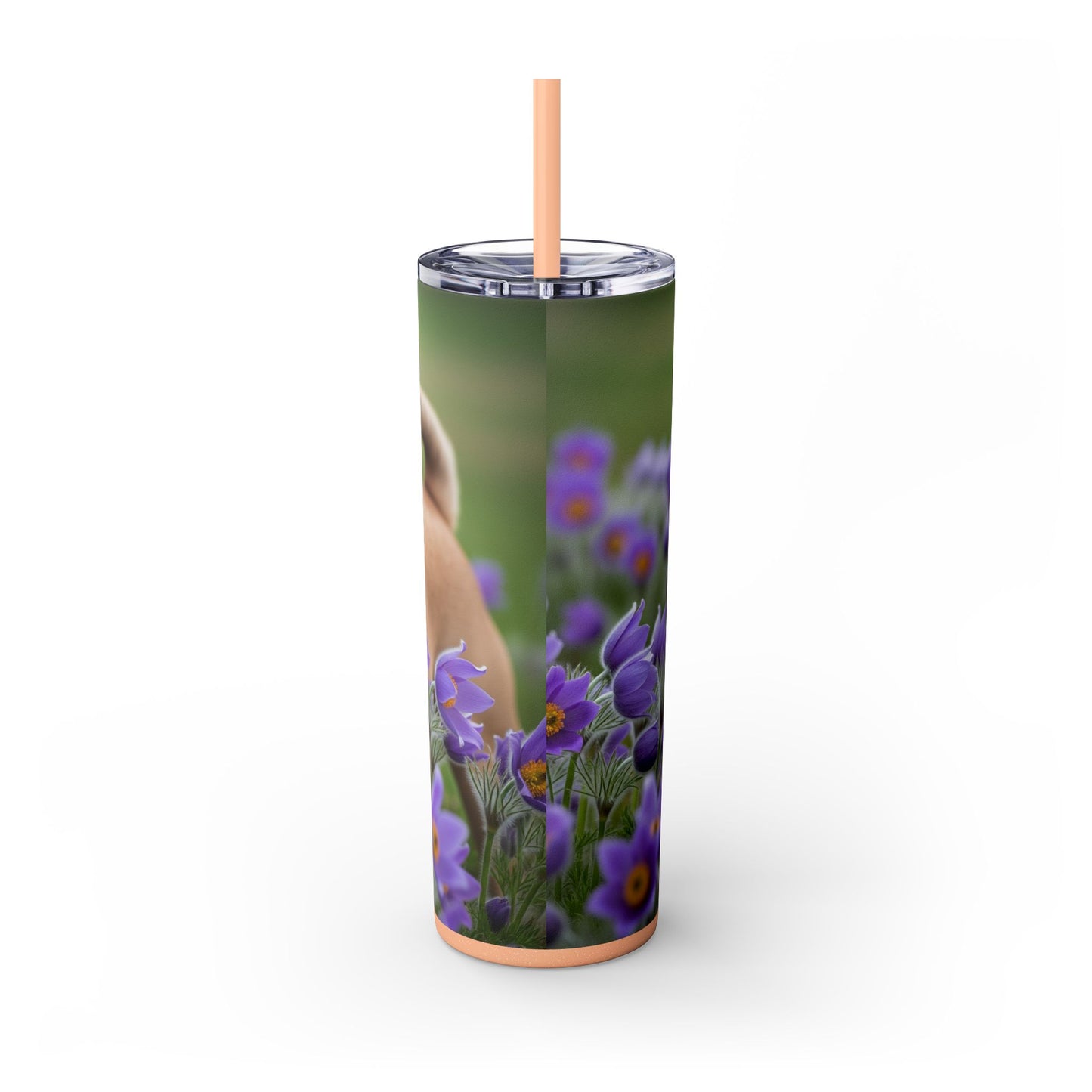 French Bulldog Skinny Tumbler with Straw, 20oz