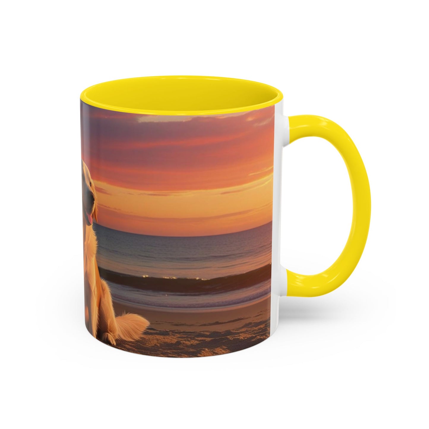 Golden Retriever Love Accent Coffee Mug - Perfect Gift for Dog Lovers