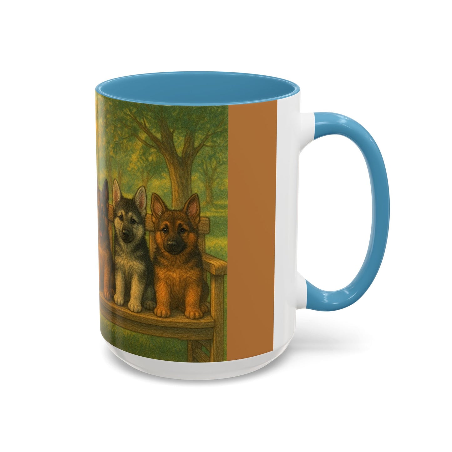 German Shepherd puppies Accent Coffee Mug - Perfect Gift for Dog Lovers