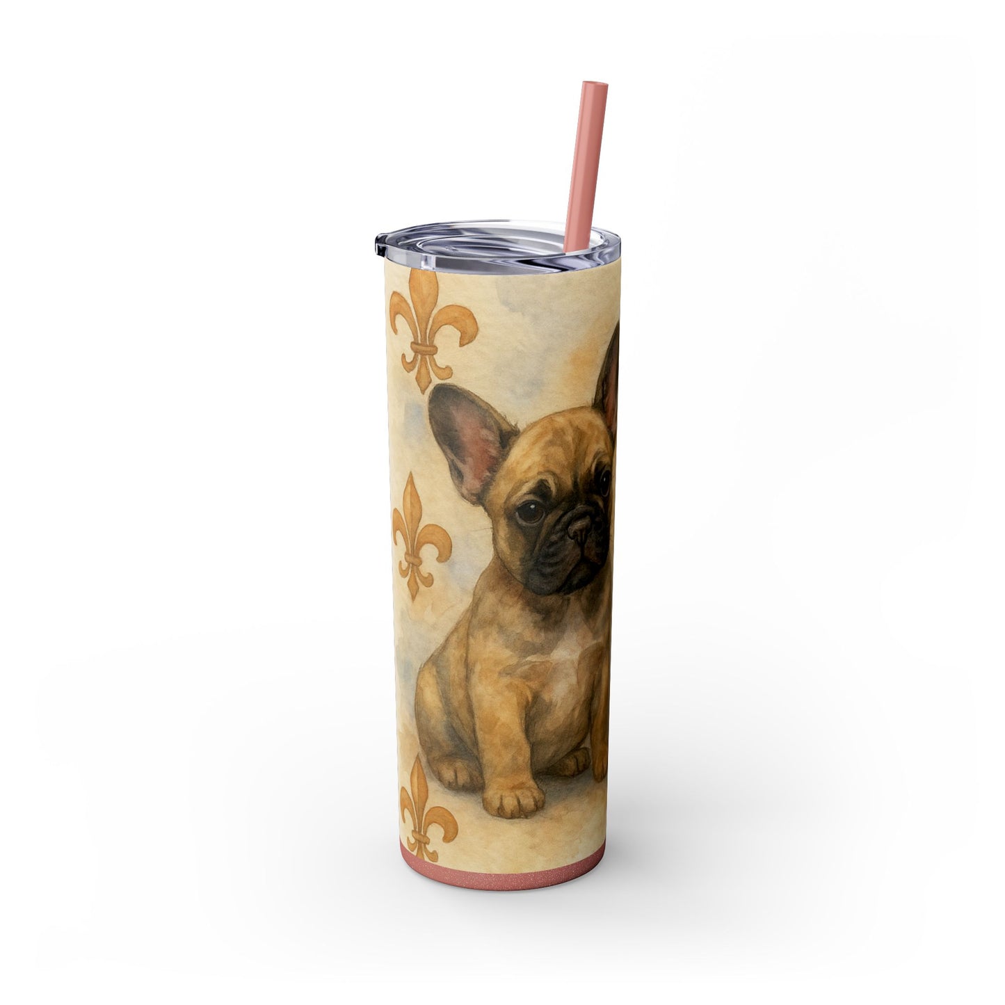 French Bulldog puppies Tumbler with Straw, 20oz