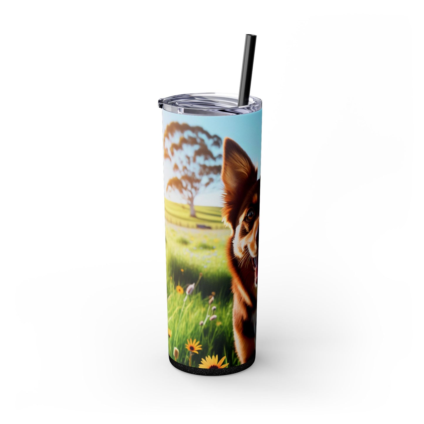 Australian Kelpie Tumbler with Straw, 20oz